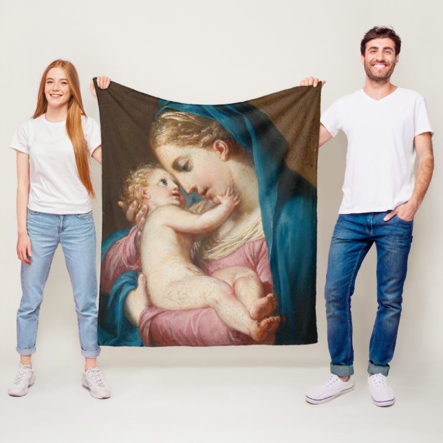 Madonna och barn fleecefilt (På plats)