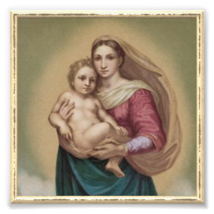 Madonna och barn fototryck