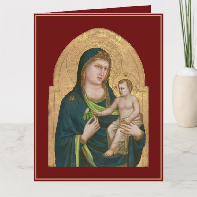 MADONNA OCH BARN: GIOTTO: 1337 TACK KORT (Framsida)
