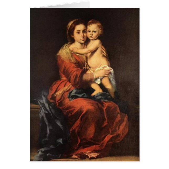 MADONNA OCH BARN HÄLSNINGSKORT (Framsidan)