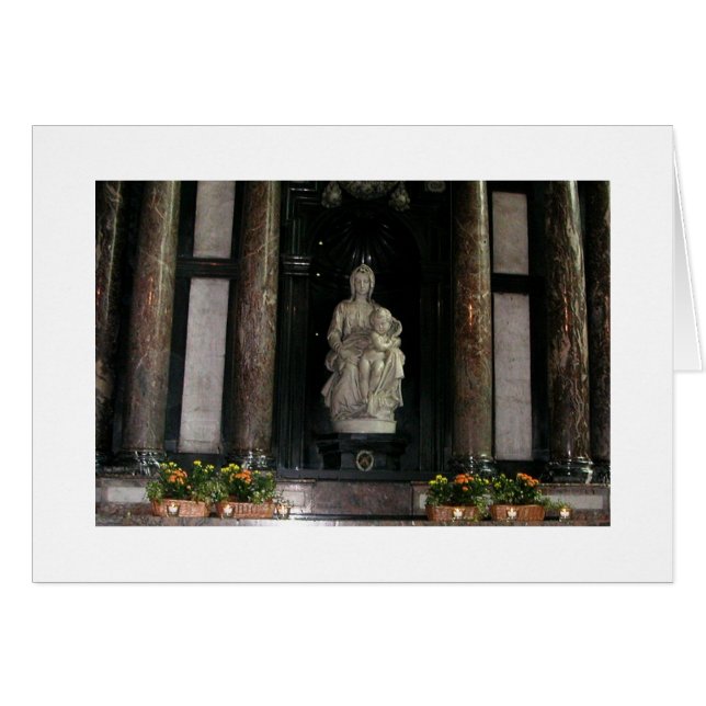 Madonna och barn hälsningskort (Framsidan Horizontal)