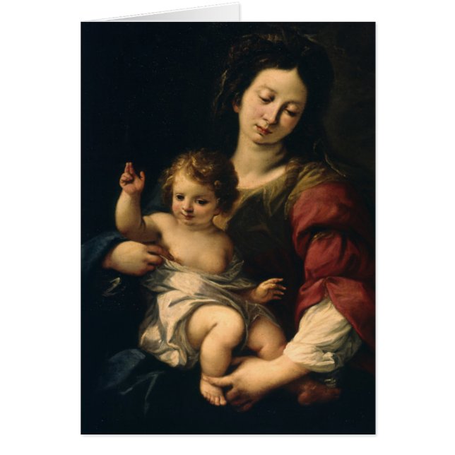 Madonna och barn hälsningskort (Framsidan)