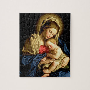 Madonna och barn Jesus - Sassoferrato Pussel