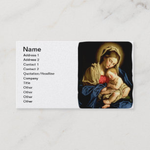 Madonna och barn Jesus - Sassoferrato Visitkort