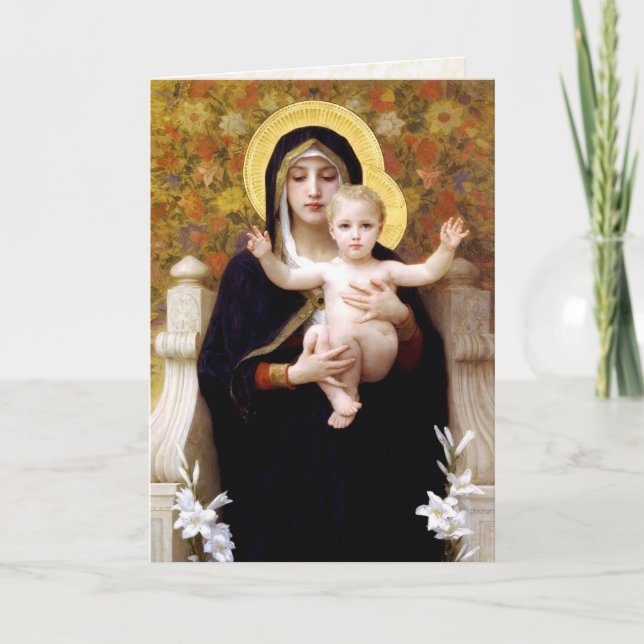 Madonna och Barn Jul Helgkort (Framsida)