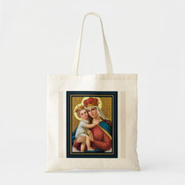 Madonna och Barn Jul, liten tote-bag Tygkasse