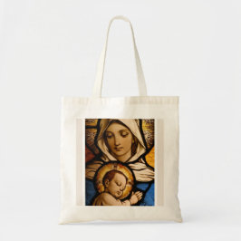Madonna och Barn Jul, liten tote-bag Tygkasse