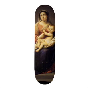 Madonna och barn - Jungfru Maria - Murillo Skateboard Bräda 20,5 Cm