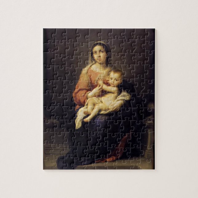 Madonna och barn - jungfruliga Mary - Murillo Pussel (Vertikal)