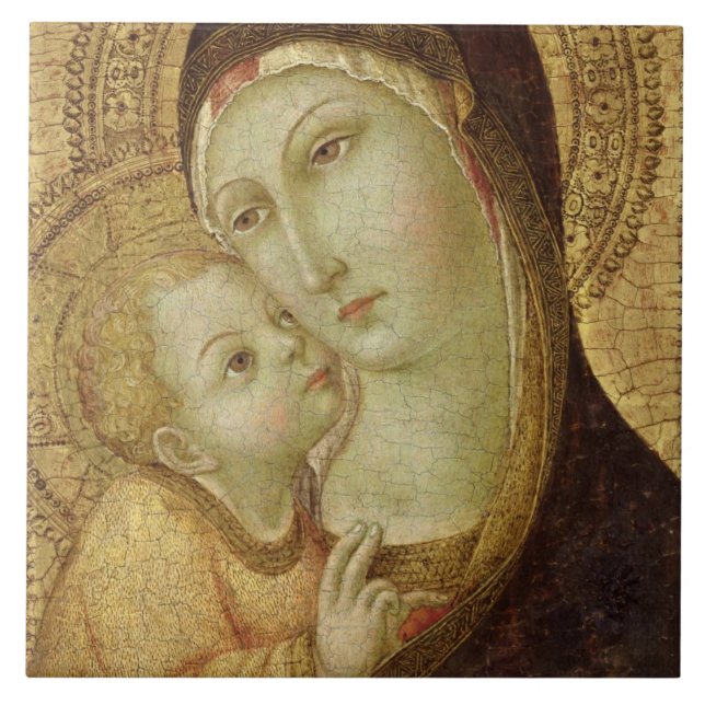 Madonna och barn kakelplatta (Framsidan)