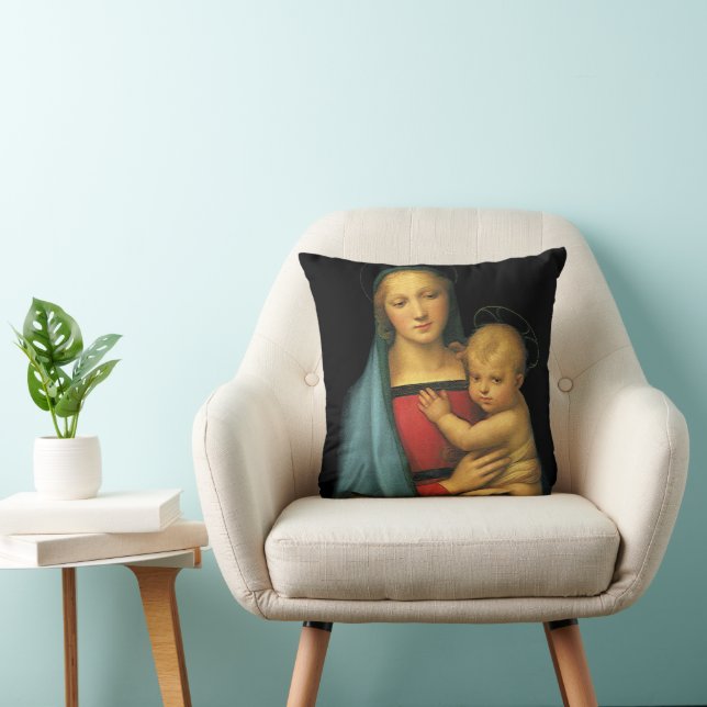 Madonna och barn, Madonna del Granduca av Raphael Kudde (Stol)