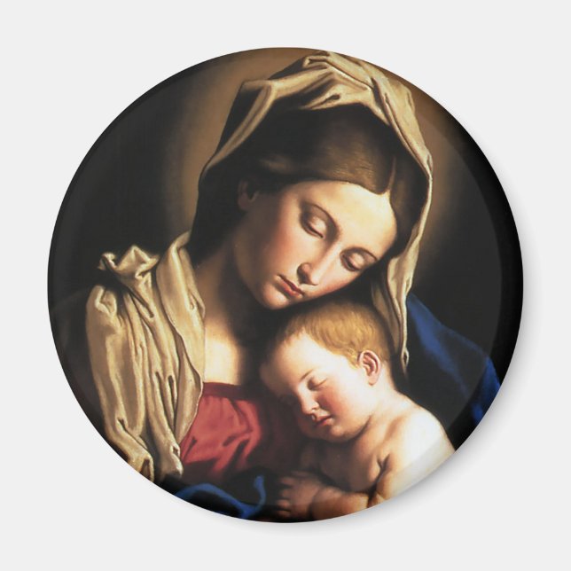 MADONNA OCH BARN MAGNET (Framsidan)