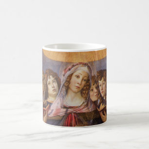 Madonna och barn med änglar av Sandro Botticelli Kaffemugg
