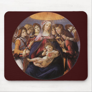 Madonna och barn med änglar av Sandro Botticelli Musmatta