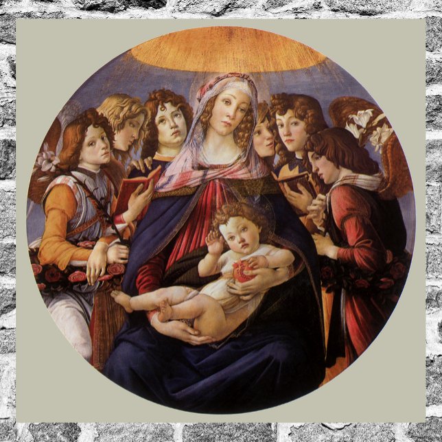 Madonna och barn med änglar av Sandro Botticelli Poster (Skapare uppladdad)
