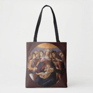 Madonna och barn med änglar av Sandro Botticelli Tygkasse