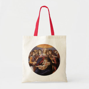 Madonna och barn med änglar av Sandro Botticelli Tygkasse