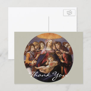 Madonna och barn med änglar av Sandro Botticelli Vykort