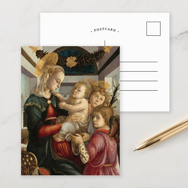 Madonna och barn med änglar | Botticelli Vykort (Skapare uppladdad)