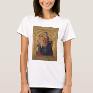 Madonna och barn med änglar, c.1467 (olja förser tee shirt
