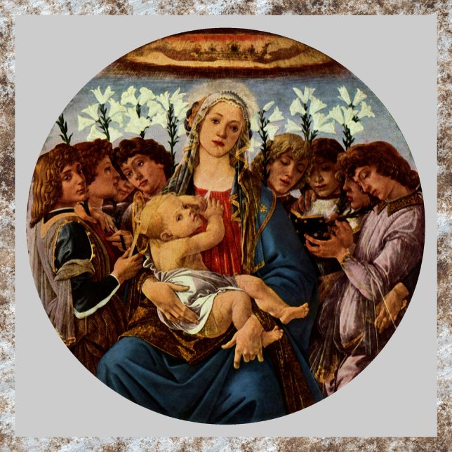 Madonna och barn med åtta änglar av Botticelli Poster (Skapare uppladdad)