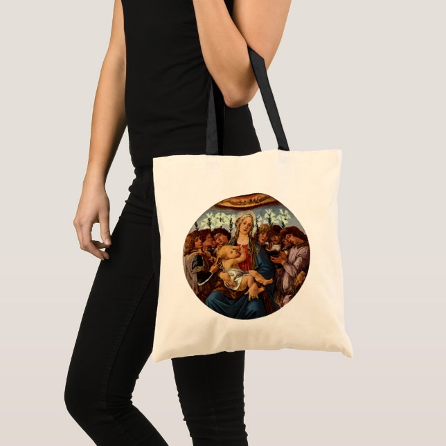 Madonna och barn med åtta änglar av Botticelli Tygkasse (Framsida (produkt))