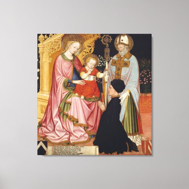 Madonna och barn med donatorn canvastryck (Framsida)