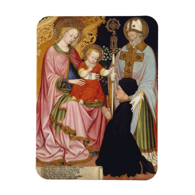 Madonna och barn med donatorn magnet (Vertikal)