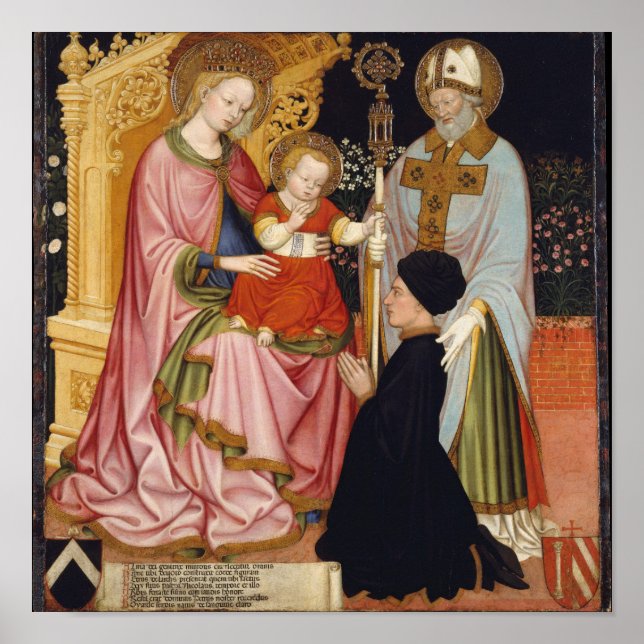 Madonna och barn med donatorn poster (Framsidan)