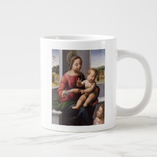 Madonna och barn med John Baptist Jumbo Mugg