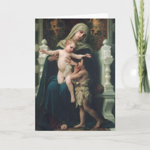 Madonna och barn med John Baptist-kortet Helgkort