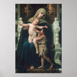 Madonna och barn med John Baptist Poster