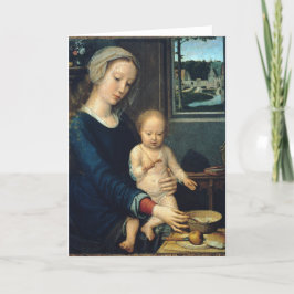 Madonna och barn med Mjölk Soppa - Gerard David Kort