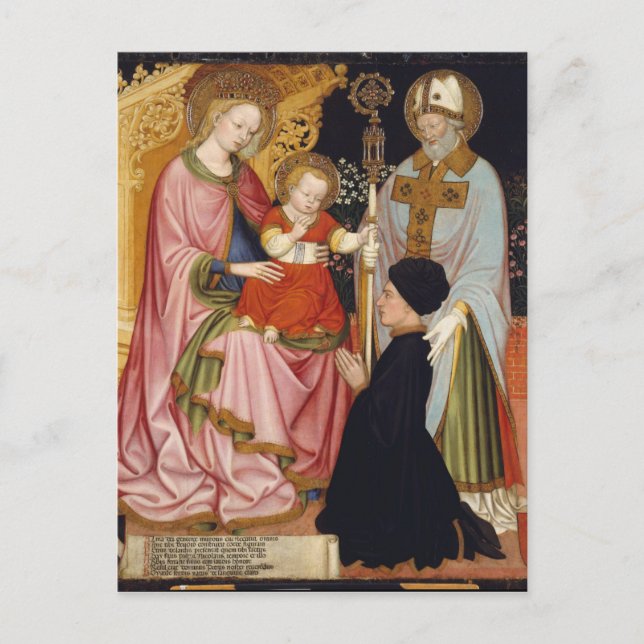 Madonna och barn med oljedoseringen vykort (Framsida)
