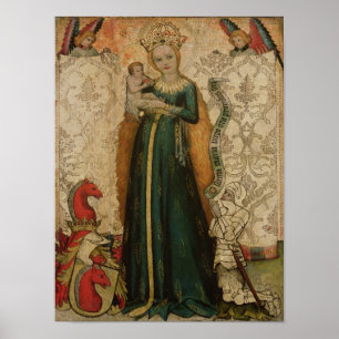 Madonna och barn med öron av maj, 1440-50 poster