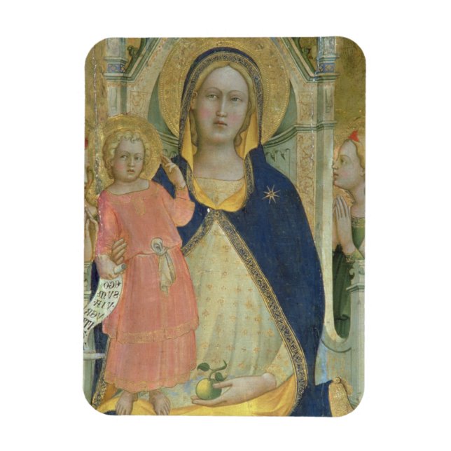 Madonna och Barn med saint, detaljjak Magnet (Vertikal)