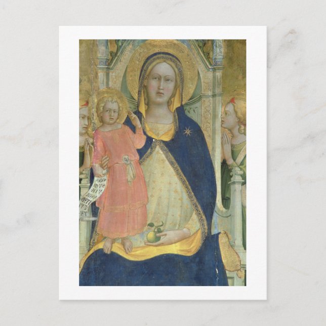 Madonna och Barn med saint, detaljjak Vykort (Framsida)