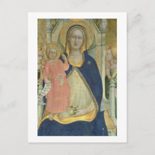 Madonna och Barn med saint, detaljjak Vykort