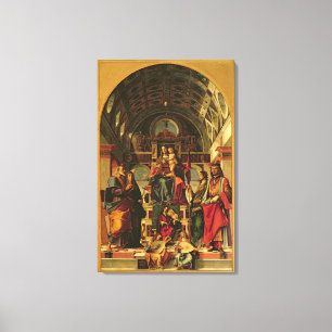 Madonna och barn med Saints, 1499 Canvastryck