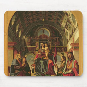 Madonna och barn med Saints, 1499 Musmatta