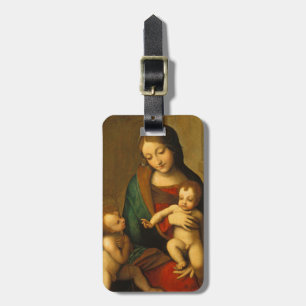 Madonna och barn med Saints Bagagebricka