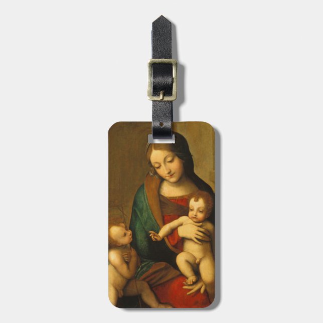 Madonna och barn med Saints Bagagebricka (Vertikal Framsida)