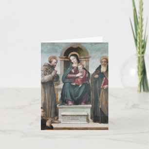 Madonna och Barn med Saints Helgkort