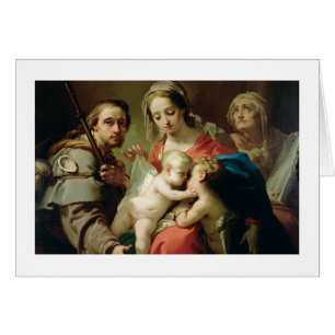 Madonna och barn med Saints John, Anna och Rocco Hälsningskort