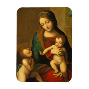 Madonna och barn med Saints Magnet