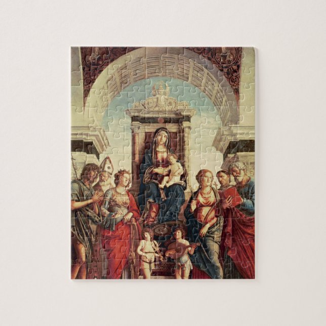 Madonna och barn med Saints Pussel (Vertikal)