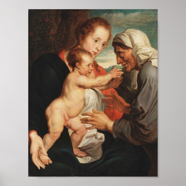 Madonna och barn med Sankt Anna Poster (Framsidan)