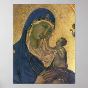 Madonna och barn med SS. Dominic och Aurea Poster