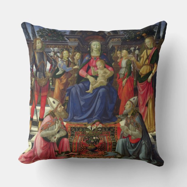 Madonna och barn med SS. Justus, Zenobius och th Kudde (Framsida)