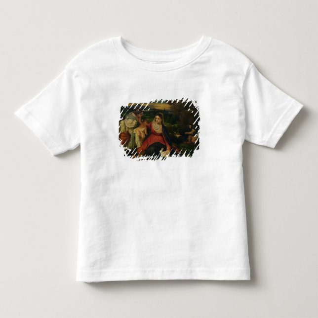 Madonna och barn med St. Catherine C. 1530 Tee (Framsida)